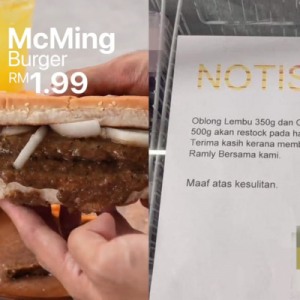 Penangan Resipi Burger McMing, Daging Oblong Laku Keras Sampai Kehabisan Stok