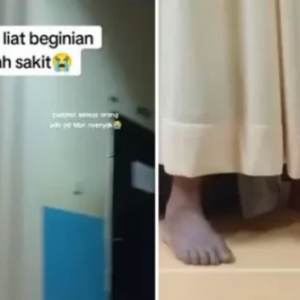 Wanita Nampak Kaki Pucat Di Sebalik Tirai Hopital Jam 1 Pagi