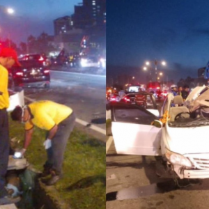 Tiga Kereta Bertembung Di Bandar Baru Klang- 2 Maut Tercampak Dalam Longkang, 5 Lagi Cedera Termasuk Bayi