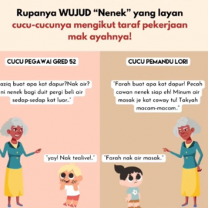 Wujud Nenek Yang Layan Cucu Ikut Taraf Pekerjaan Ibu Bapa