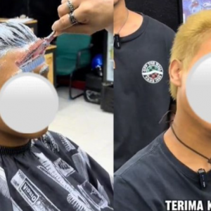 Lelaki Gigih Tukar Warna Rambut Dan Kening Jadi Kuning, Tak Ada Siapa Puji Gara-Gara Berwajah Desa