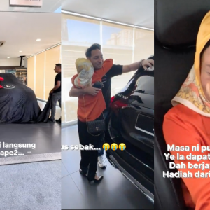“Jangan Tanya Dia Soal Kahwin” – Netizen Sebak Tengok Ibu Zizan Razak Menangis Dapat Mercedes-Benz GLC300