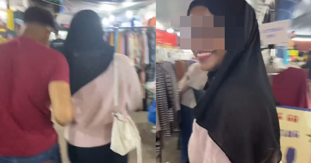 “Tahu Tak Ni Laki Orang!” – Suami Gelabah Larikan Diri Lepas Kantoi Curang Masa ‘Shopping’ Raya, Penyondol Senyum Diserang Isteri