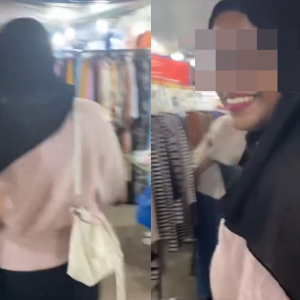 “Tahu Tak Ni Laki Orang!” – Suami Gelabah Larikan Diri Lepas Kantoi Curang Masa ‘Shopping’ Raya, Penyondol Senyum Diserang Isteri