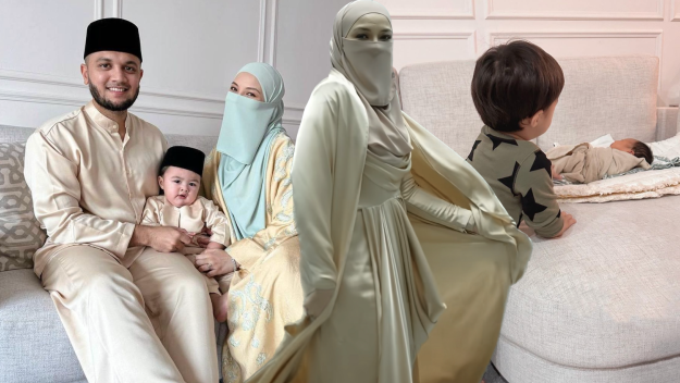 Neelofa Sekeluarga Sambut Raya Di KL, Bakal Dedah Wajah Abdullah Abbas Syawal Ini?