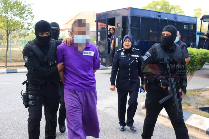 Suspek Kes Tembak KLIA Tiba Di Mahkamah Majistret Kota Bharu