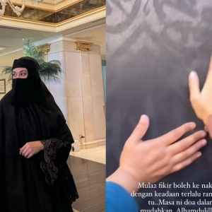 “Tanpa Perlu Tolak, Mudah Je Sampai Ke Depan” – Lama Dapat Sentuh Kaabah, Risteena Luah Rasa Sebak