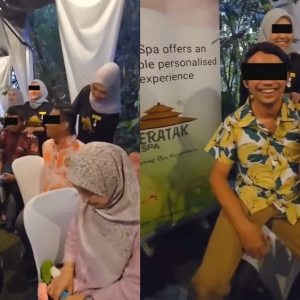 Penjawat awam wanita selamba urut lelaki bukan mahram tanpa segan silu dalam satu program di Pulau Pinang