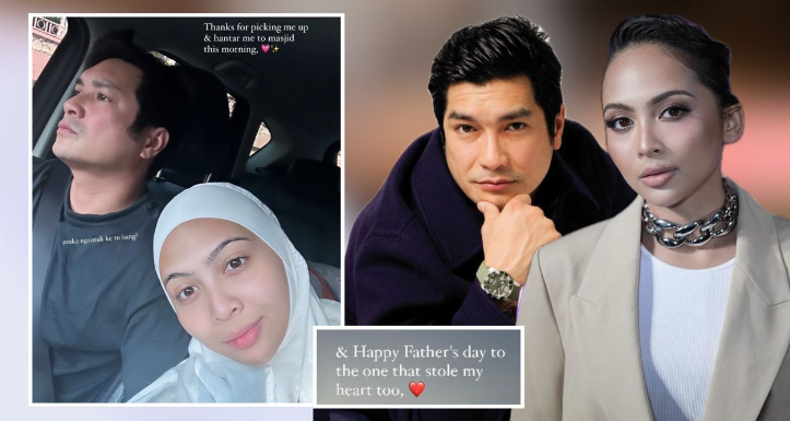 Keith Foo temani Riena Diana solat raya pula - “Terima kasih kerana ambil dari rumah dan hantar saya ke masjid pagi ini,”