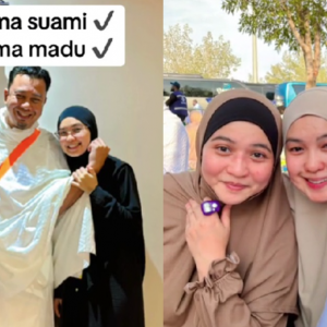 “Terima Kasih Bawa Positif Vibe Bermadu..” – Suami Bawa Kedua-Dua Isteri Tunai Haji, Netizen Puji Berjaya Bersikap Adil