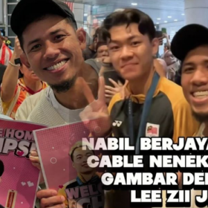 “Nabil Ni Mcm Kwangsoo, Asal Boleh Je”- Nabil Ahmad Guna ‘Kabel’ Nenek Lee Zii Jia Untuk Bergambar Dengan Pemain Badminton Negara