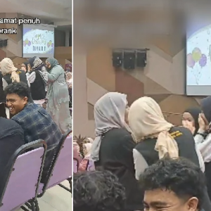 Fasi universiti dilabel syok sendiri, buat prank gaduh depan pelajar demi sambut birthday rakan