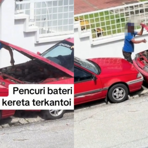 Pencuri ‘Terkantoi’ tak jadi curi bateri kereta