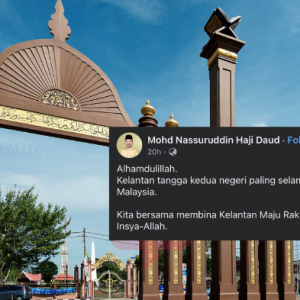 Negeri Paling Selamat Di Malaysia Adalah Sabah Dan No.2 Kelantan