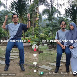 Lipatlah bumi ini Ina! - Aksi naik buai Ina Naim dan suami buat netizen "bersemut"