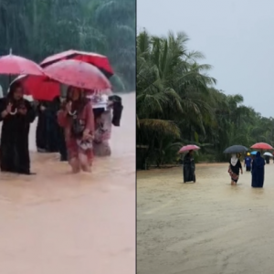 Ramai Kagum Lihat Effort Rombongan Lelaki Redah Banjir Untuk Masuk Meminang