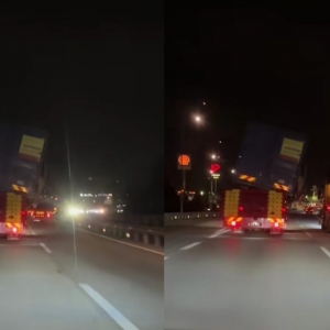 Ramai menggigil lalu sebelah kontena senget