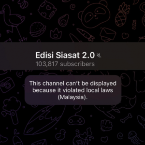 Telegram Edisi Siasat 2.0 pula disekat
