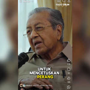 ‘Saya khuatir Perang Dunia Ketiga akan berlaku’ - Tun M