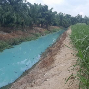 Dua premis memproses plastik dan penyimpanan cecair getah punca Sungai Kapar jadi biru