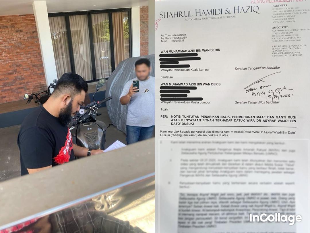 Asyraf Wajdi serah sendiri notis saman RM1 juta kepada Papagomo