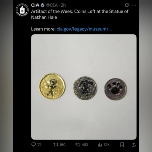 Apa motif CIA kongsi gambar 3 keping syiling Malaysia di akaun X?