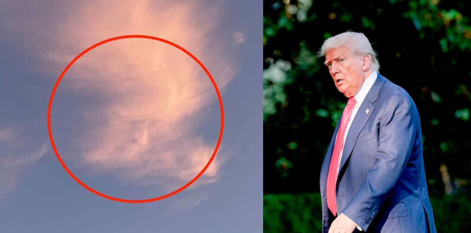 Wanita Britain terkejut awan mirip wajah Trump sedang merenungnya
