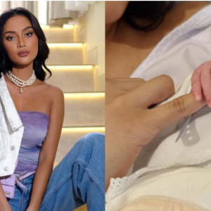 Dihimpit kontroversi hamil anak luar nikah, Erika Carlina timang cahaya mata lelaki