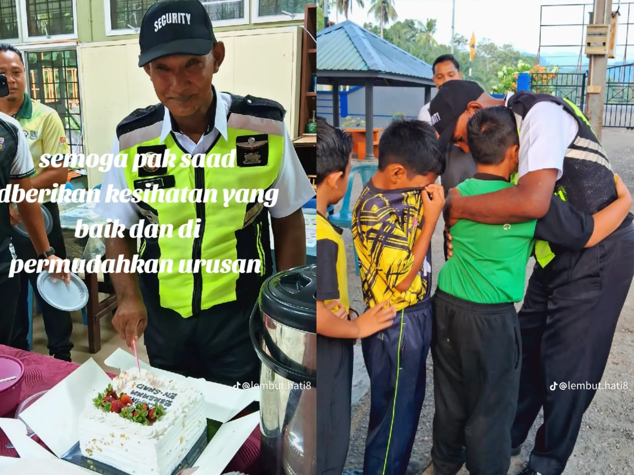 Satu sekolah ‘banjir’ Pak Cik Saad bersara sebagai pengawal keselamatan - "Baik orangnya, rajin melayan budak-budak di sekolah"